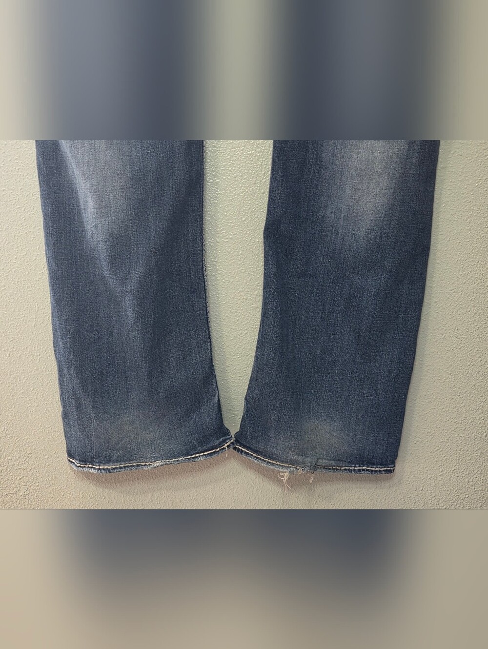 Vigoss New York Slim Boot Cut Women's Jeans in Washed Blue Denim Plus Size 24 - Picture 4 of 11